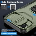 thumbnail image 3 of Decase Compatible with iPhone 16e Case,Shockproof Anti-Slip Case with Slide Camera Cover & Rotated Ring Kickstand, Military-Grade Phone Case for iPhone 16e,Darkgreen, 3 of 8