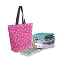 thumbnail image 2 of Large Canvas Bag 13.5x5.1x15 Inch Canvas Bag Shopping Canvas Bag Suitable For Outing Shopping Travel Out Of Large Capacity Storage Dark Pink Pattern, 2 of 9
