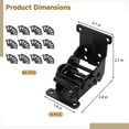 thumbnail image 5 of 8 PCS Folding Table Leg Brackets, Self-Lock Hinges with Screws, Heavy-Duty Manganese Steel Foldable Extension Lock Brackets for Desk, Workbench, RV Table, Wall-Mounted Bed Frame, 5 of 6