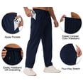 thumbnail image 5 of Weilanxin Men's Lightweight Sweatpants with Zipper Pockets Cool-Touch Athletic Pants for Men Gym Pants for Workout,Jogging,Running, 5 of 10