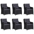 thumbnail image 4 of vidaXL 9 Piece Garden Dining Set Black, 4 of 5