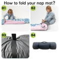 thumbnail image 5 of KAINSY Personalized Toddler Nap Mat, Ocean Theme with Small Blue Dolphins, Custom Name Sleeping Bag Blanket for Boys and Girls, Ideal for Kindergarten, Daycare, Preschool, Home & Travel, 5 of 8