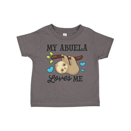 

Inktastic My Abuela Loves Me with Sloth and Hearts Gift Toddler Boy or Toddler Girl T-Shirt