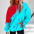 thumbnail image 2 of Womens Hoodies Casual Loose Gradient Color Long Sleeve Sweatshirts with Pocket Lightweight Comfortable Pullover Tops Sky Blue XXL, 2 of 5