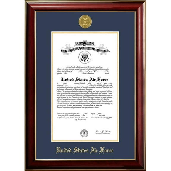 Campus Images 10 x 14 in. Patriot Frames Air Force Certificate Classic Mahogany Frame with Gold Medallion