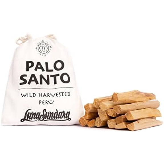 Palo Santo Sticks from Peru Sustainably Wild Harvested Quality Hand Picked 100 Grams Authentic Smudge Sticks Includes a Reusable Drawstring Bag.$$Home Decor, Kitchen, & Other