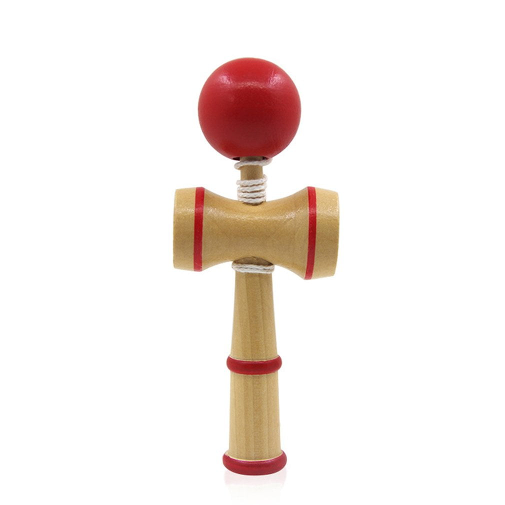 Rainbow Colours Paint Wooden Kendama Kids Children Skill Ball Game Toy 