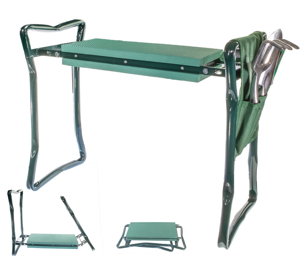 Garden Kneeler Tool Storage Wheeled Portable Weeding Cart Seat Stool Accessory 