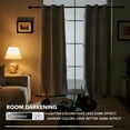 thumbnail image 2 of Deconovo White Blackout Curtains with Gold Foil Lines, 2 Panels, 42x63 inch for Living Room, 2 of 6
