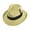 Natural, variant on Summer C-Crown Toyo Straw Fedora Hat - L - Olive Green