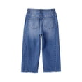thumbnail image 4 of Capri Jeans for Women High Waisted Straight Leg Trendy Strechy Loose Straight Cropped Denim Jeans Pants with Pockets Sky Blue XL, 4 of 6