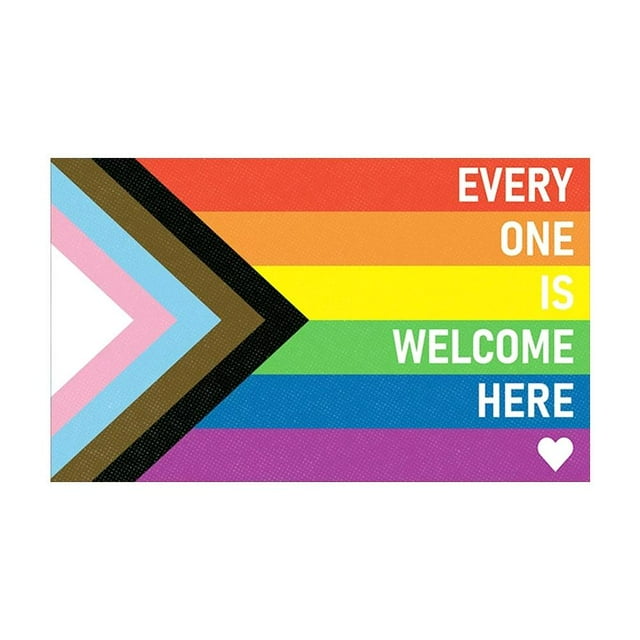 CAIROYAR Aquí todos son bienvenidos Pegatina de igualdad LGBT arcoíris 13 cm * AU