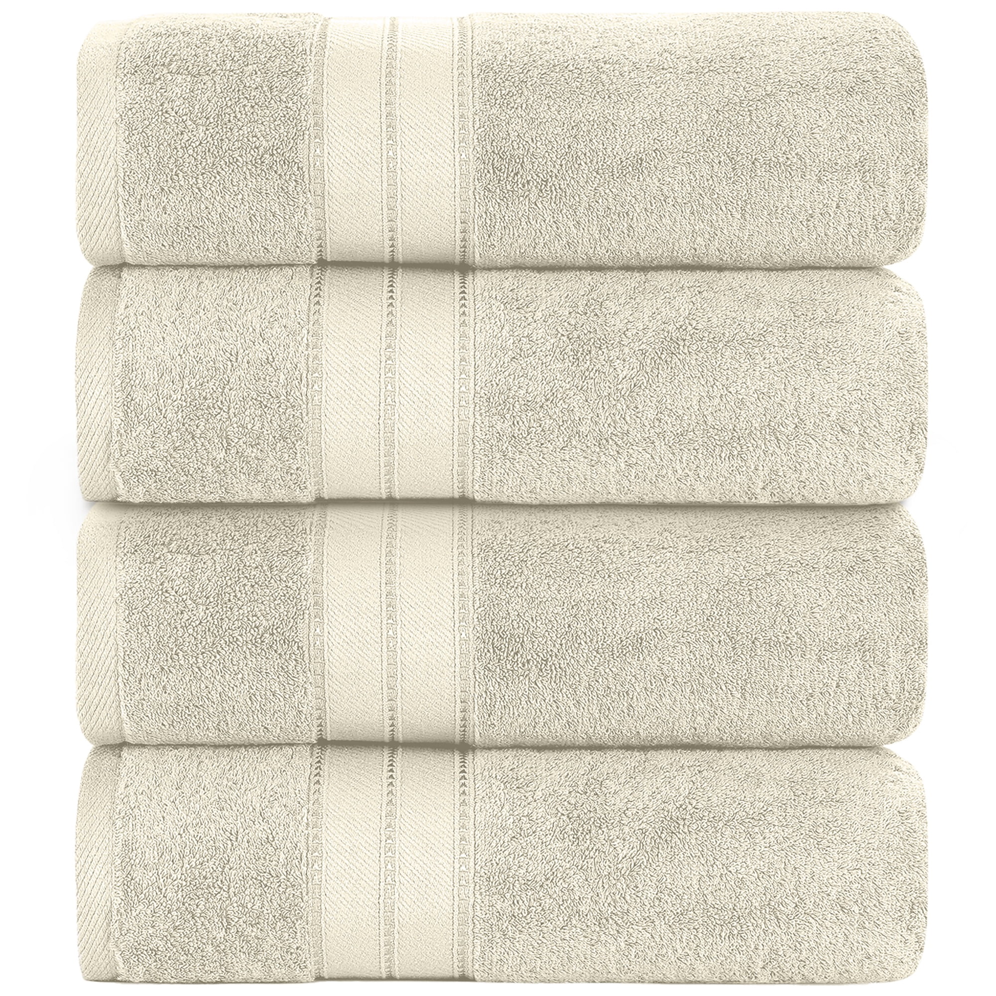Modern Threads Spunloft Cotton Bath Towels, Sand (4 Count)