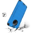 thumbnail image 4 of TJS Phone Case for Nokia G300 5G (N1374DL), Dual Layer Shockproof Brushed Armor Magnetic Metallic Phone Case Cover (Blue), 4 of 6