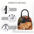 thumbnail image 4 of Fotbe Sleeping Cat Flowers Bolsa de Almuerzo con Estampado, Lonchera Aislada, Contenedor de Comida Reutilizable Tipo Cooler a Prueba de Fugas, 4 of 6