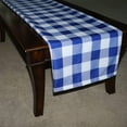 thumbnail image 2 of Poplin Table Runner Buffalo Gingham Checkered Royal Blue and White, 2 of 2