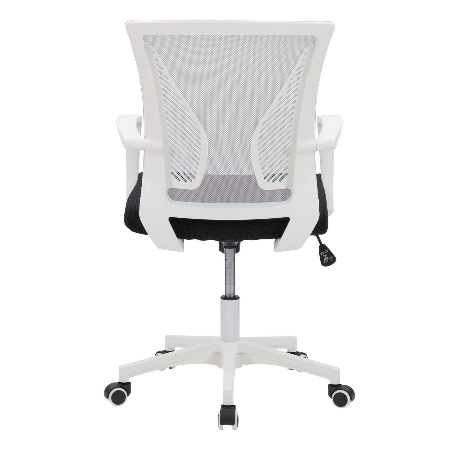 Chaise de bureau ergonomique Cooper pour adulte, hauteur réglable, dossier en maille, avec roulettes, gris/blanc/noir