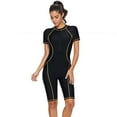 thumbnail image 1 of Women's Closed Back Racing Swimsuit Women's One Piece Athletic Racerback Swimsuit Slimming Bathing Suit, Black, 1 of 2