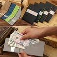thumbnail image 2 of Flmtop Men Fashion Faux Leather Magic Credit Card ID Holder Money Clip Short Wallet, 2 of 10