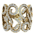 thumbnail image 4 of 1.27 CT TW Fashion Band Filigree Diamond Cocktail Ring 14K Gold (G,SI), 4 of 5