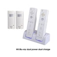 thumbnail image 2 of 1 Set Charger Dock with 2 Rechargeable Capacity Easy Installation Eco-friendly Replaceable Dual Charging Station for Wii Gamepad-White, 2 of 5