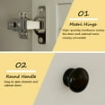 thumbnail image 7 of MONSLIPA Bedroom Armoire Wardrobes, Modern Wardrobe, 4 Door, 5 Drawers, Hanging Rod, 7 of 7