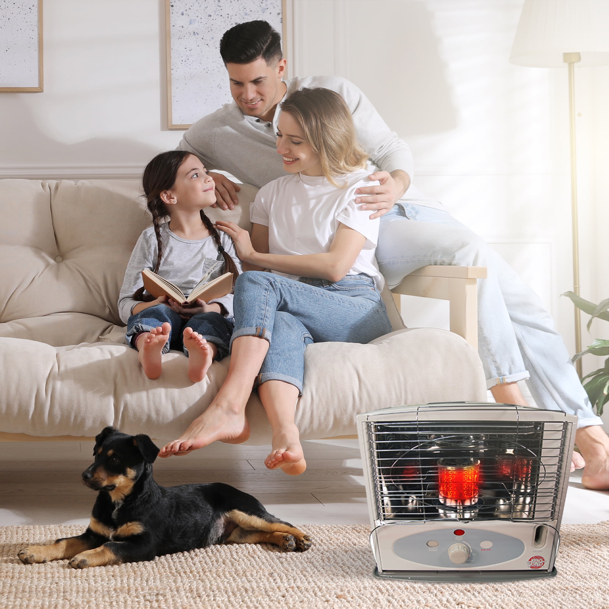 Kero World 10,000 BTU Kerosene Wick Heater with Sure-Seat Chimney