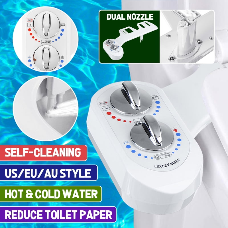 Hot Cold Toilet Seat Attachment Fresh Water Spray Non Electric