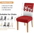 thumbnail image 4 of Christmas Chair Covers Set of 4, Red Chair Covers for Dining Chairs Reindeer Seat Covers, Washable Stretch Parsons Chair Slipcover, Removable Kitchen Chair Protectors Covers Holiday Restaurant Decor, 4 of 6