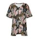 thumbnail image 3 of Camiseta de Manga Corta de Cuello en V Sólido Casual, Camisetas de Manga Corta para las Mujeres, 3 of 4