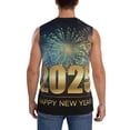 thumbnail image 4 of Fotbe 2025 New Year 5 Men's Camiseta sin Mangas Estampada para Hombres, Playera Casual para Gimnasio, Entrenamiento, Playa-XX-Large, 4 of 7