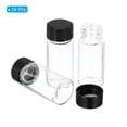 thumbnail image 3 of Unique Bargains 10mL Reagent Media Bottle 24 Pack Round Glass Storage Bottles Plastic Screw Cap for Lab Home, Clear, 3 of 5