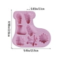 thumbnail image 2 of Toystoory Molde de silicona de Navidad DIY calcetín de Navidad molde para hornear moldes de jabón moldes de silicona para vacaciones moldes de bomba de Kits de decoración para fiestas Toystoory HA039346-00, 2 of 6