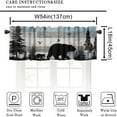 thumbnail image 5 of Misty Forest Valance Curtain, Rustic Farmhouse Pine Tree Landscape Country Woodland Deer Print Blackout Short Window Drape for Kitchen Living Room Bedroom, 54x18inch, 5 of 6