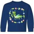 thumbnail image 3 of Inktastic Praying Mantis with Flowers and Leaves Long Sleeve Youth T-Shirt, 3 of 5