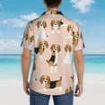 thumbnail image 6 of Fotbe Beagle Dog On Brown Hawaiian Shirt For Men Unisex Summer Beach Casual Short Sleeve Cotton Linen Button Down Shirts-Large, 6 of 9