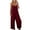 Red, variant on IROINNID Sleeveless Suspender Jumpsuit For Women Full-Length Summer Sling Pocket Casual Jumpsuit