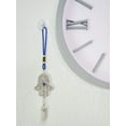 thumbnail image 4 of LUCKBOOSTIUM Silver Ornate Hamsa Hand, Blue Evil Eye Hanging Gemstone Ornament, 4 of 7