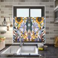 thumbnail image 4 of Yayeee Kitchen Curtains Tier Pair Light Filtering 27"x36" Rod Pocket Short Cafe Window Panel, Purple Flowers, 4 of 7