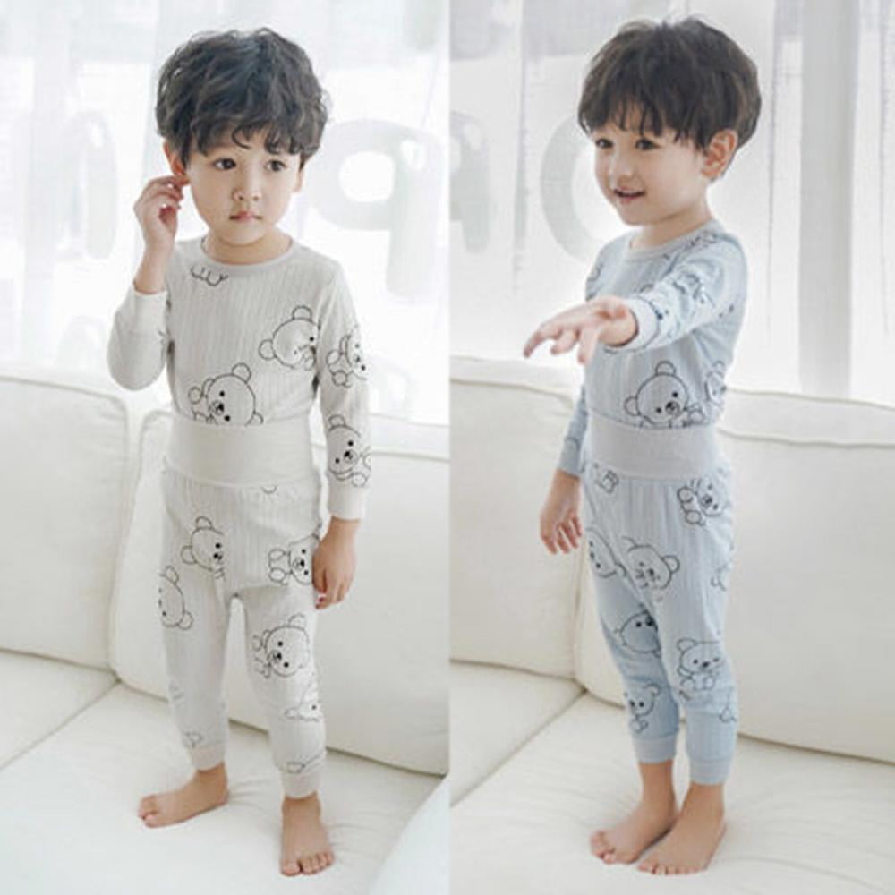 Thermal Toddler Long John Set for Girls and Boys Tee Pants