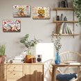 thumbnail image 4 of Placa Metal Vintage Flores Pintura Hierro Rectangular Del 30x20cm 3 Uds., 4 of 9