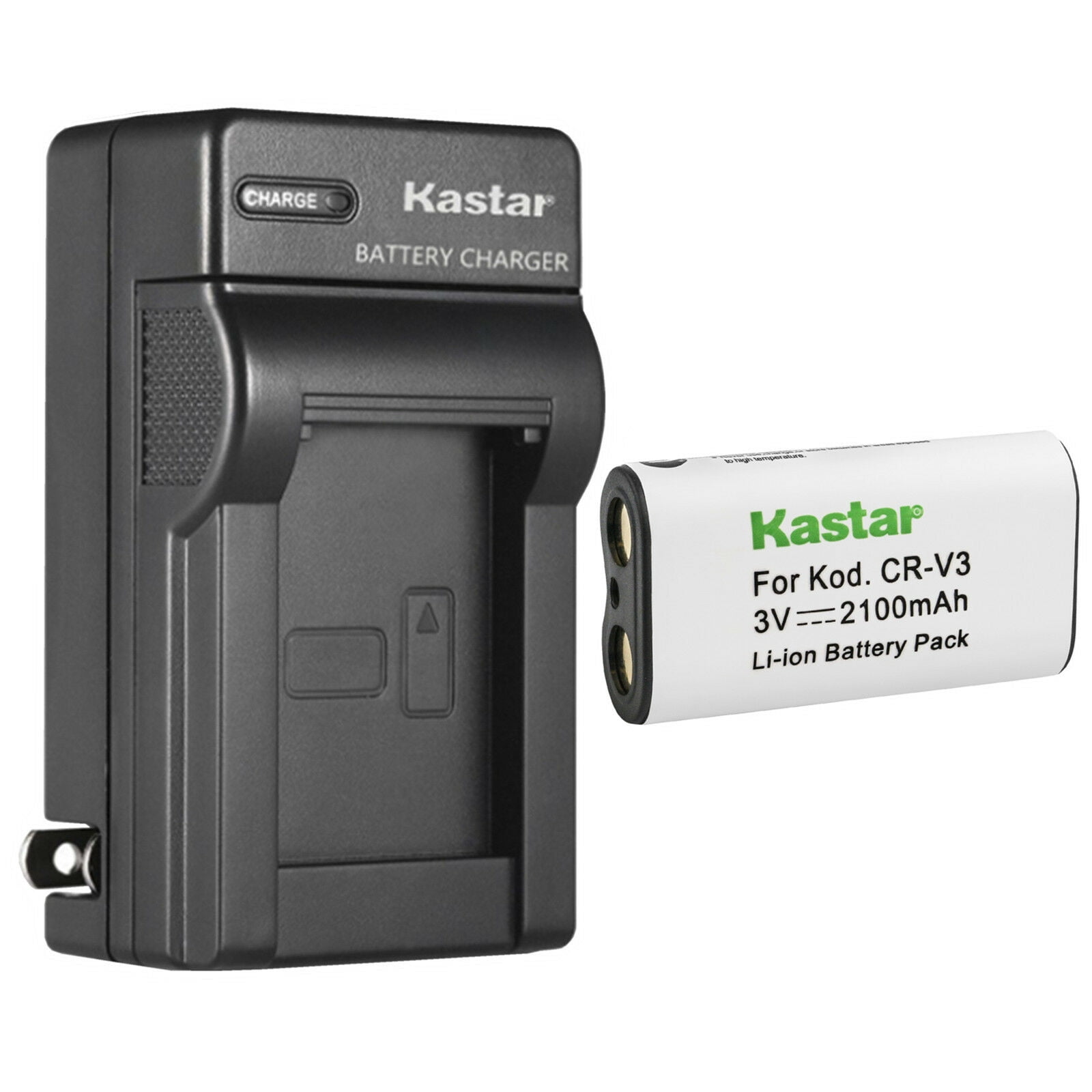 Kastar 1-Pack CR-V3 Battery and AC Wall Charger Replacement for Kodak EasyShare CX4200 CX4210 CX4230 CX4300 CX4310 CX6200 CX6230 CX6330 CX7220 CX6445 CX7300 CX7310 CX7330 CX7430