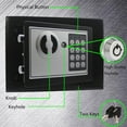 thumbnail image 3 of Key and Electronic Security Safe Box Digital Deposit Box for Home Office Hotel Business Lock Box for Cash Jewelry Storage (Black, 0.17 Cubic Feet), 3 of 9