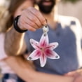thumbnail image 5 of Lifelike Lily Keychain Bag Charm Simulation Lily Flower Hanging Keyring Pendant Chic Bag Pendant Accessories, 5 of 7