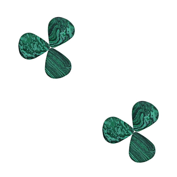 Greeniant 3 Pieces Fingers Picks Wear-Resistant Malachite Parts Musical Thickness Pick Acoustic Ukulele Mandolin Accessory Smooth Bass Como se muestra 2piezas Greeniant CBP470853