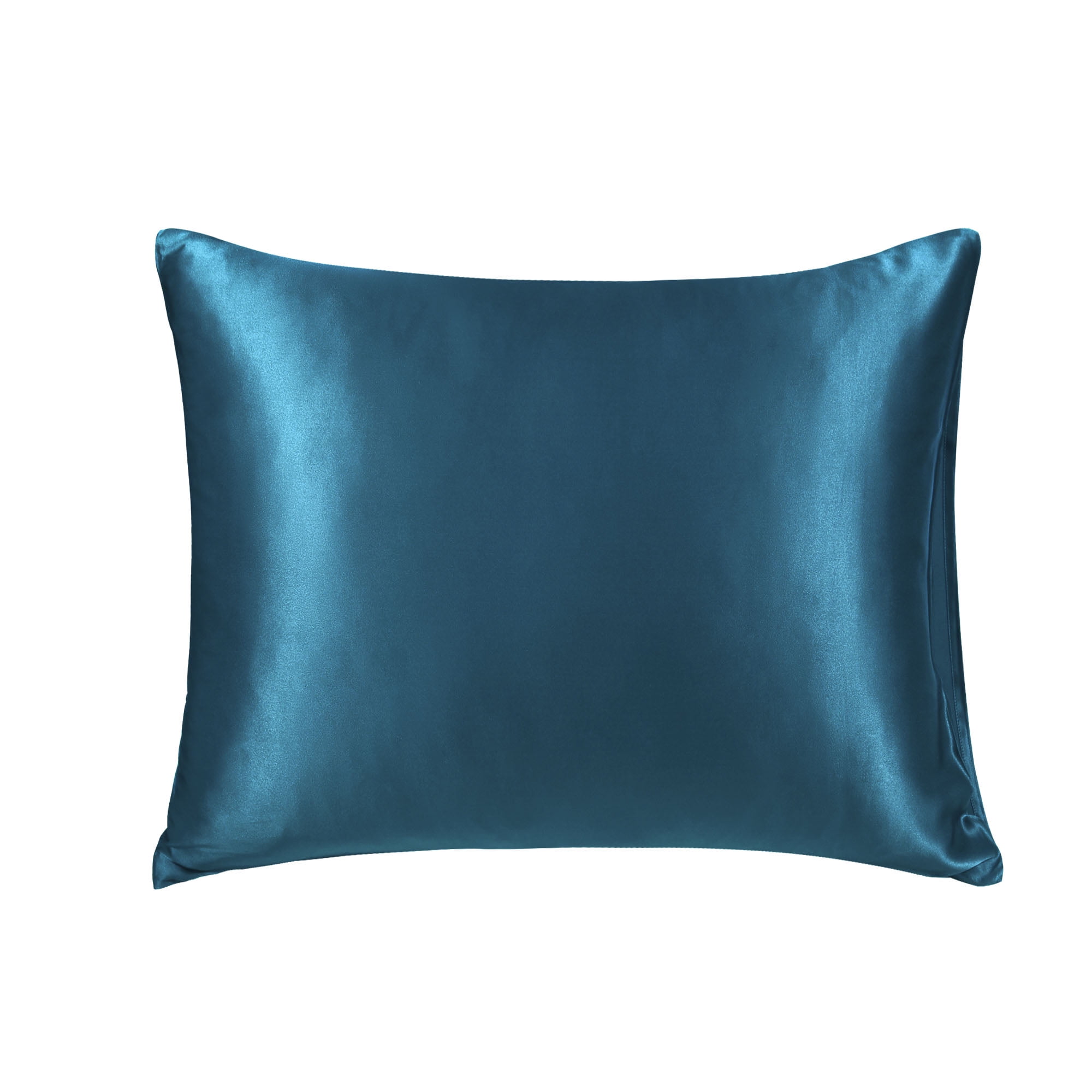 PiccoCasa 1 Pc 19 Momme Silk Pillowcase for Hair and Skin, Standard Peacock Blue