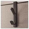 thumbnail image 1 of Recycled Cubicle Double Coat Hook, Plastic, Charcoal, 1 of 1