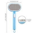 thumbnail image 2 of Pet Deshedding Brush - Automatic Hair Removal Massage Grooming Tool (Sky Blue), 2 of 2