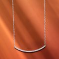thumbnail image 3 of Pure Collection by Ross-Simons 0.20 ct. t.w. Diamond Curved Bar Necklace in Sterling Silver, Women's, Adult, 3 of 6