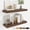 Walnut, variant on Floating Shelves for Wall, Wall Mounted Wood Floating Shelf with Invisible Brackets for Living Room, Bathroom, Bedroom, Kitchen Storage and Decor, 24 Inch Set of 2, Black